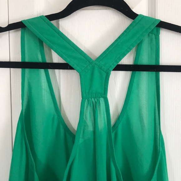 GREEN BACKLESS BLOUSE - Picture 4 of 4